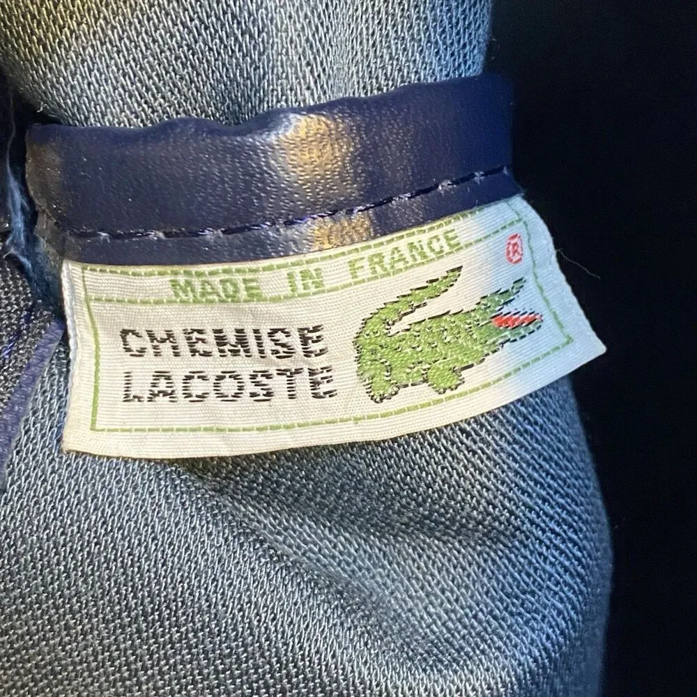 Vintage Lacoste Navy Blue Canvas Tote Bag